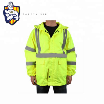 CE EN20471 ANSI winter reflective safety jacket, 300D water proof fabric and Zip fasten
